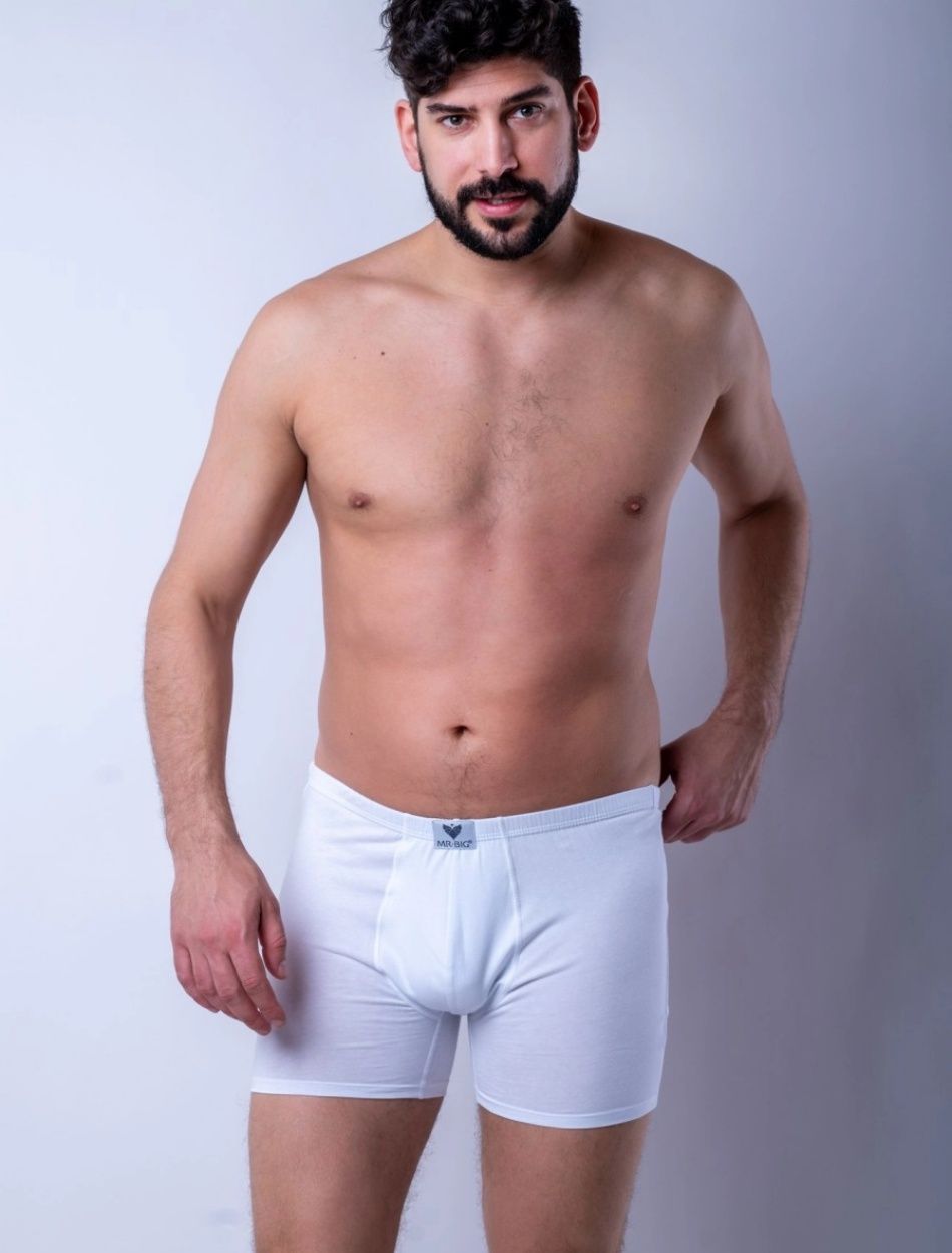 Mr. Big elasztikus pamut férfi boxer, hosszított szárral