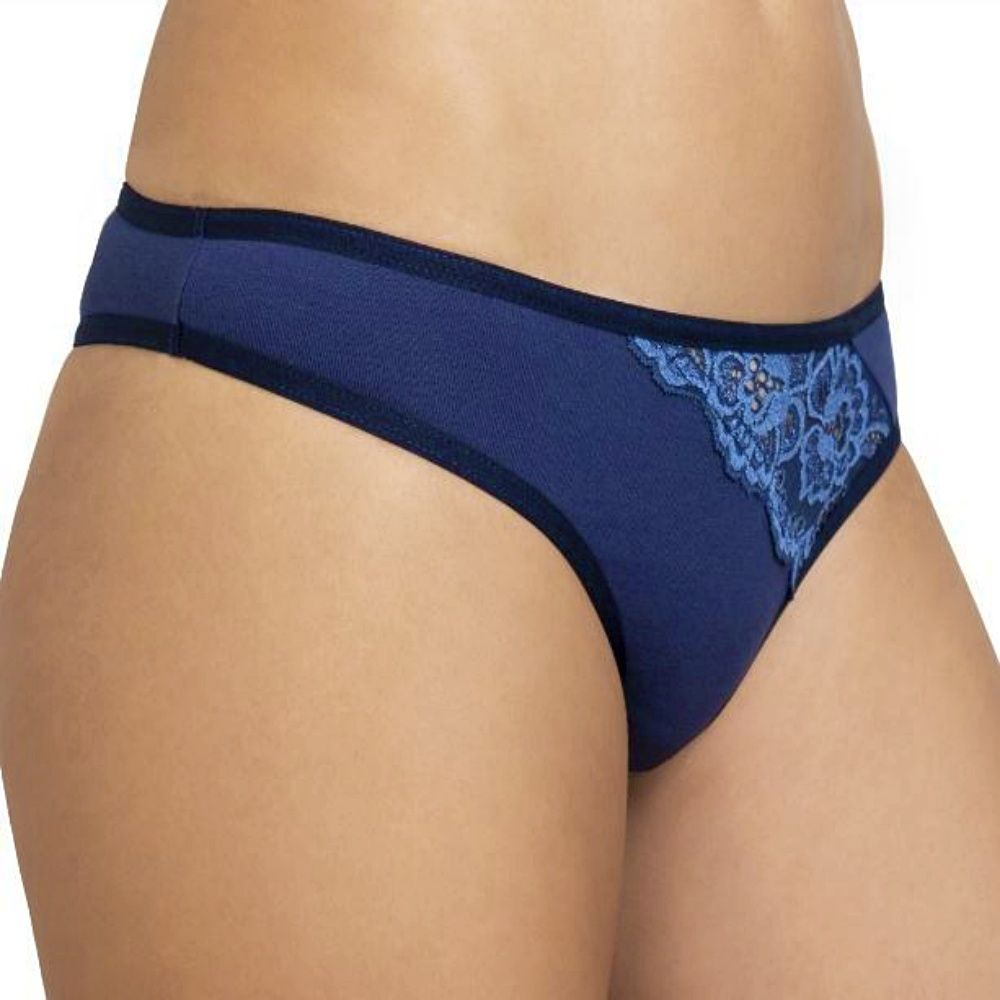 Elasztikus pamut csipkés tanga