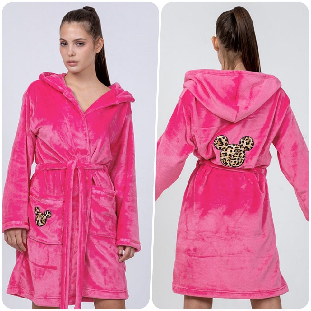 SWAP hímzett pink wellsoft köntös – egér SWAP hímzett pink wellsoft köntös – egér