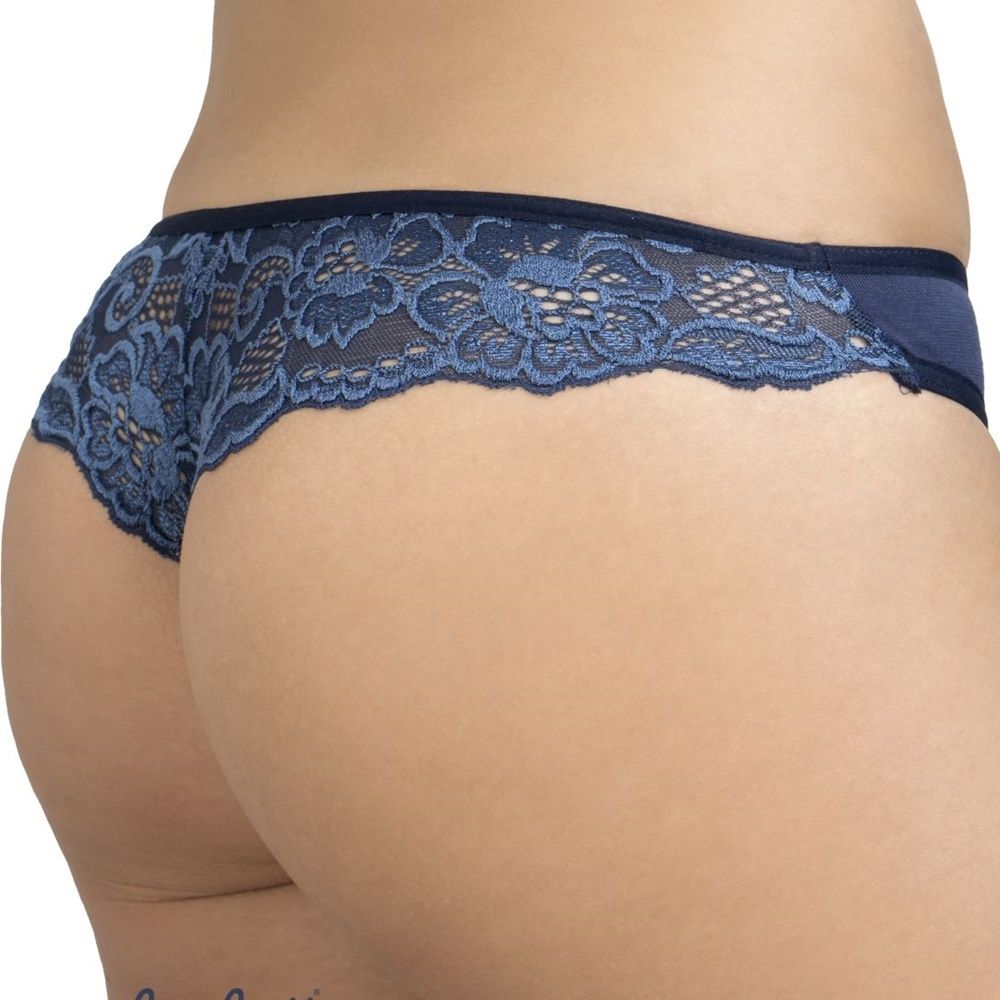 Elasztikus pamut hátoldalán csipkés tanga