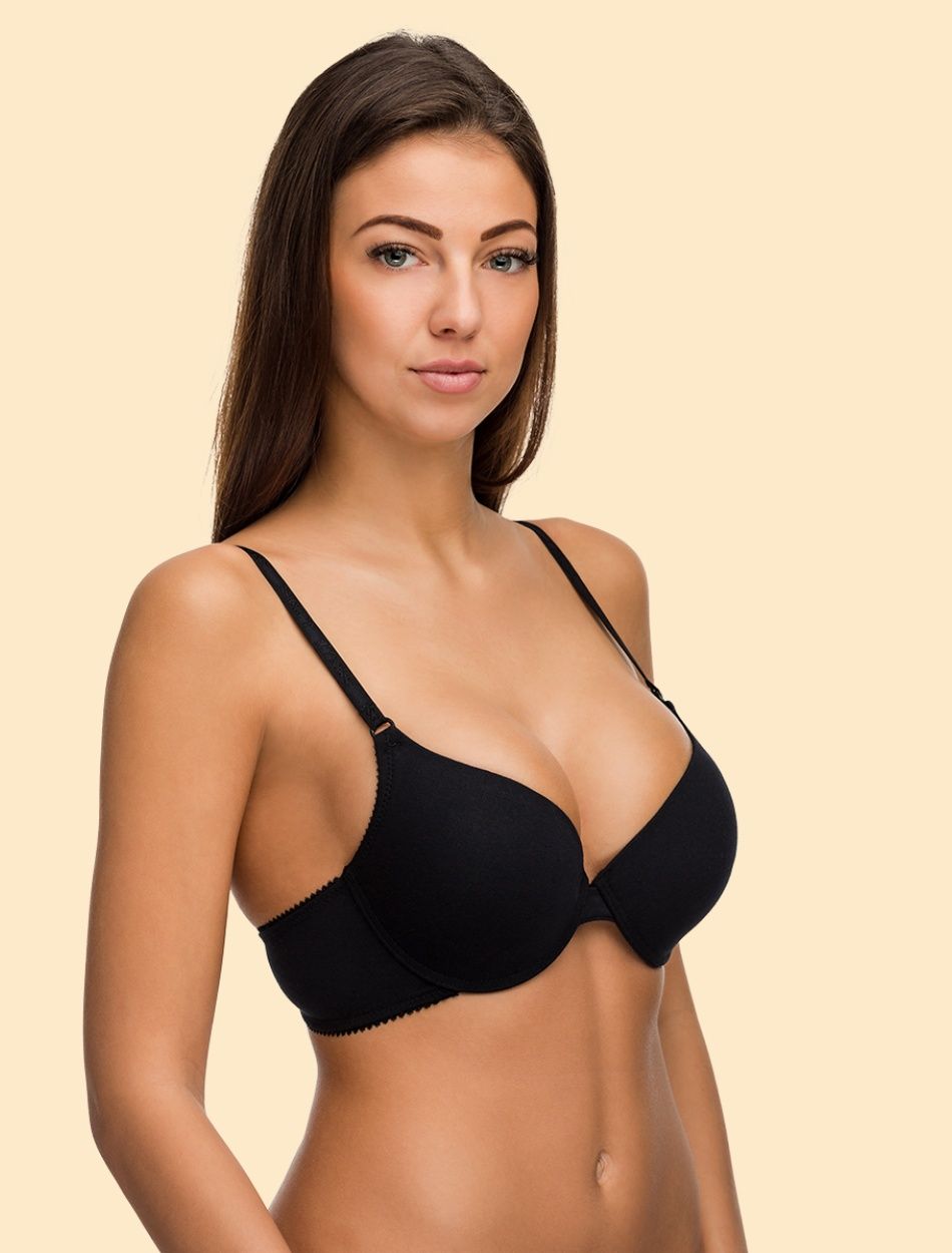 Előformázott Push-Up merevítős pamut melltartó