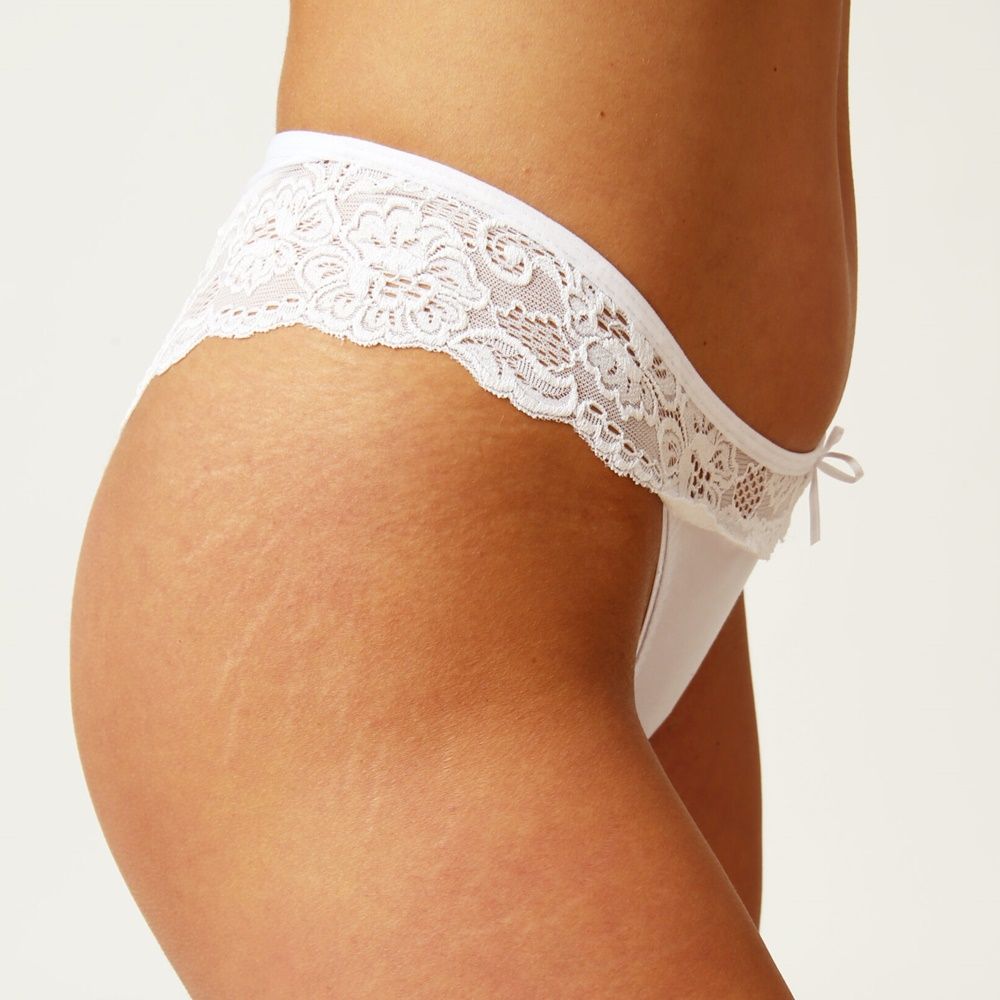 Elöl pamut - hátul csipke féltanga 