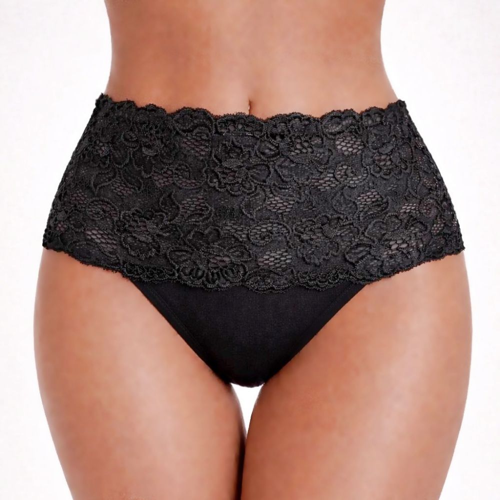 "Flower" széles csipkés tanga