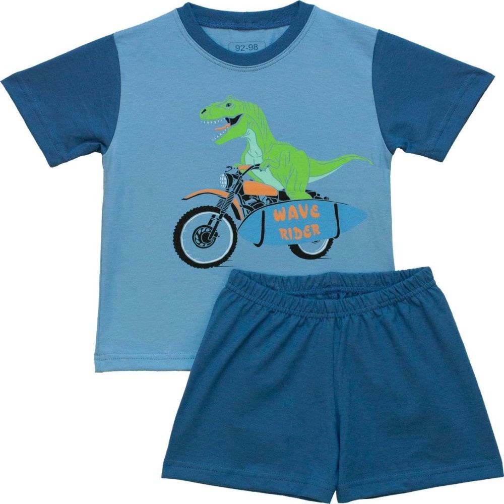 Fiú rövid ujjú pizsama, dínós Fiú rövid ujjú pizsama, dínós