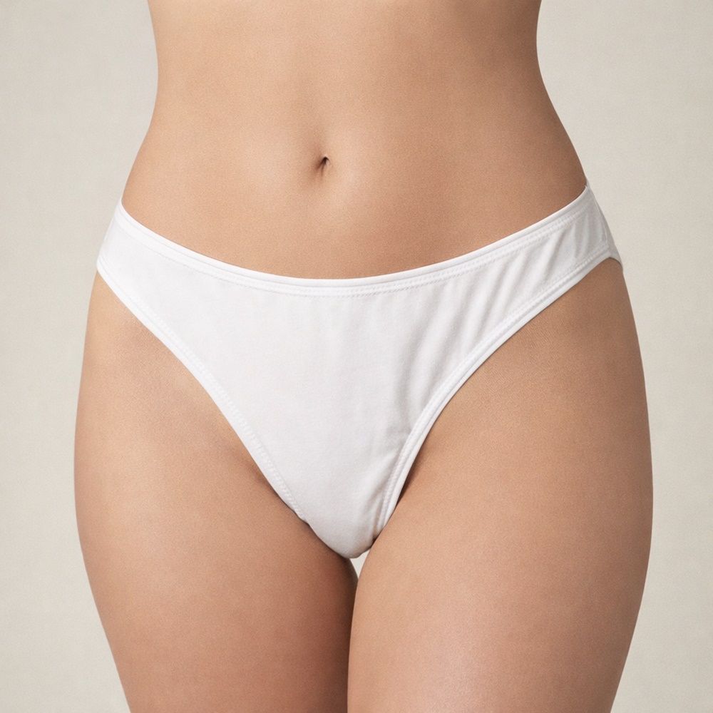 Fényesgumis, magasállású pamut alsó (M-2XL) Fényesgumis, magasállású pamut alsó (M-2XL)