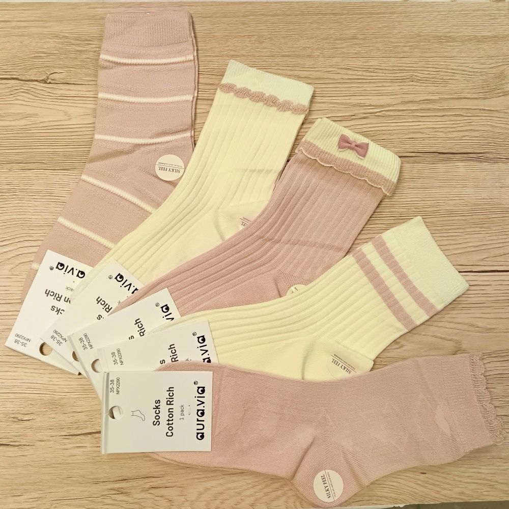 Pamut színes női bokazokni (5 pár)