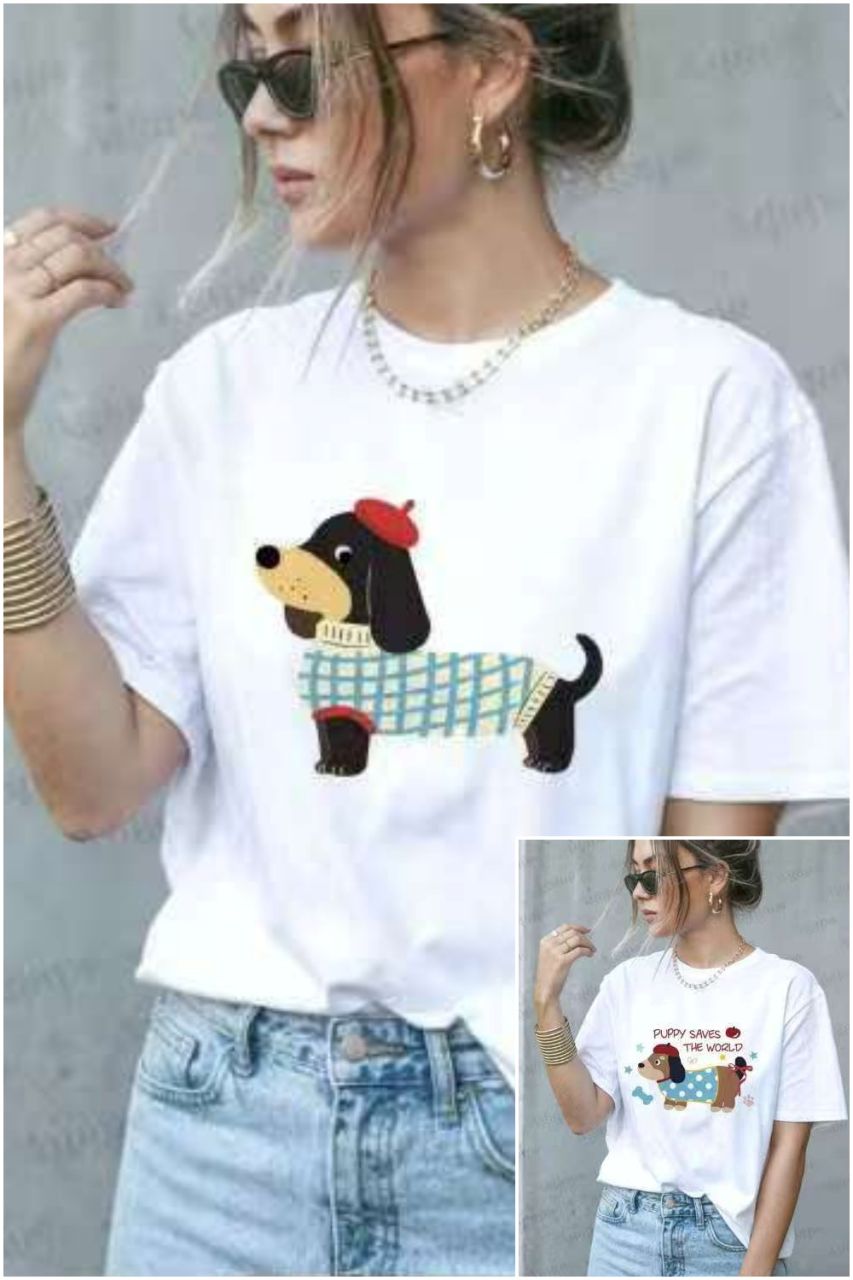 Kutyus mintás női felső