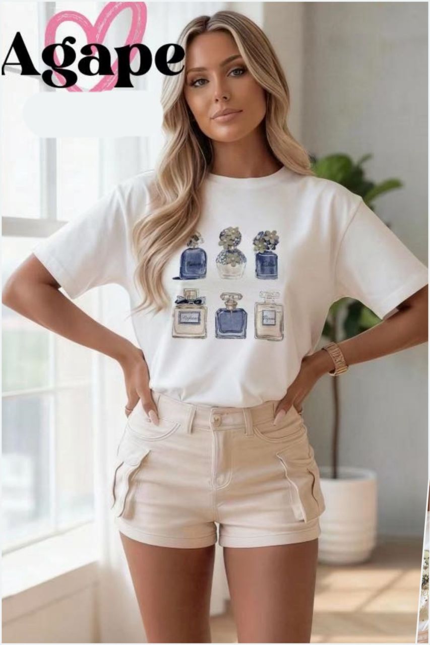 Parfüm mintás női felső