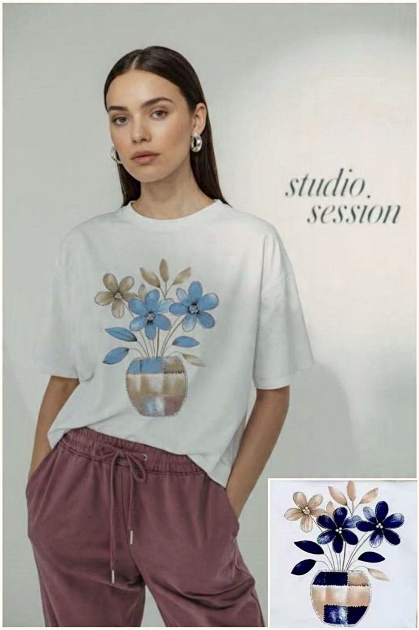 Virág mintás női felső