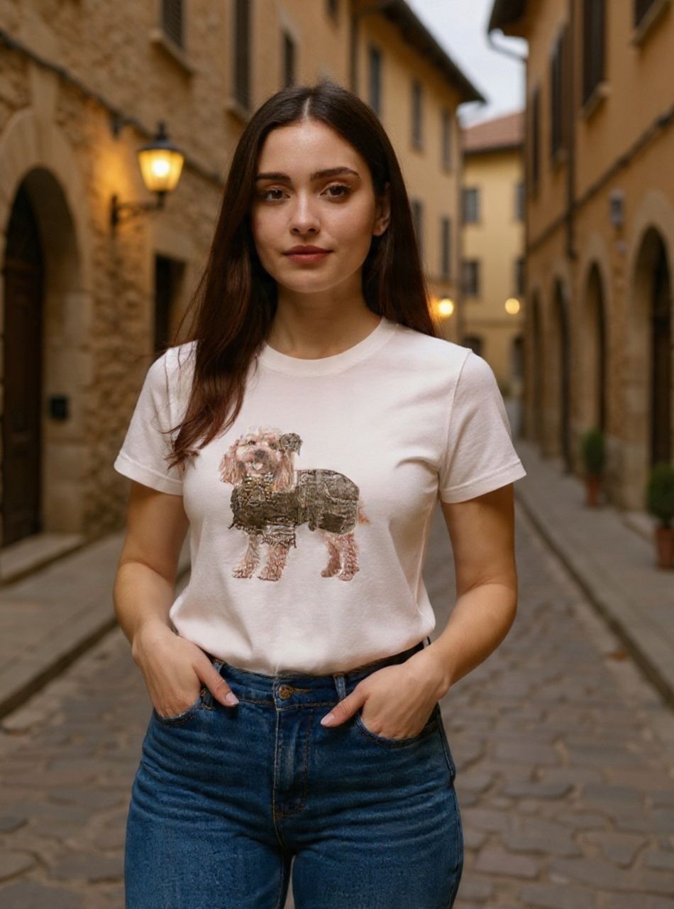 Kutyus mintás női felső Kutyus mintás női felső