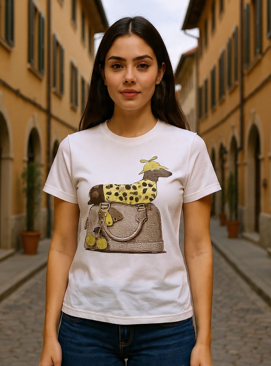 Kutyus mintás női felső