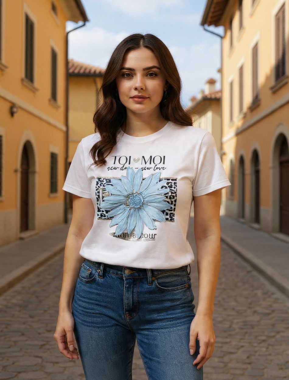 Virág mintás női felső
