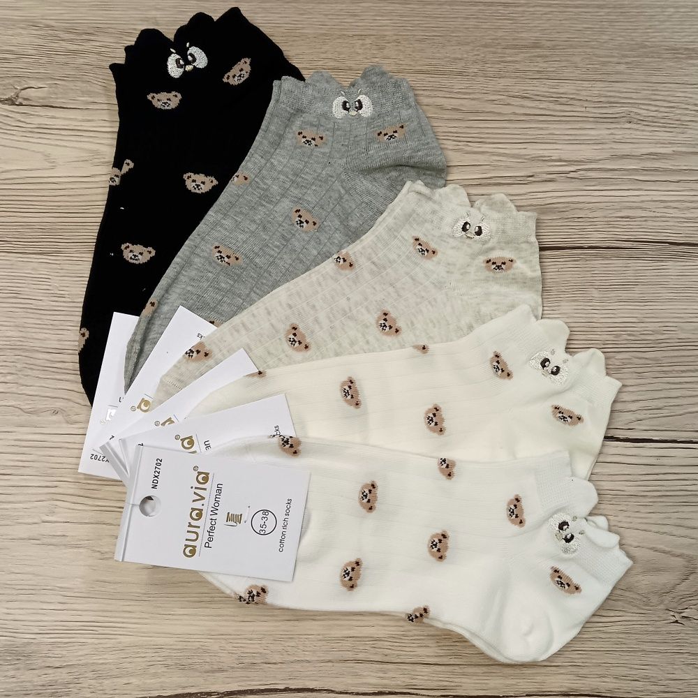 Pamut mintás női titokzokni (5 pár)