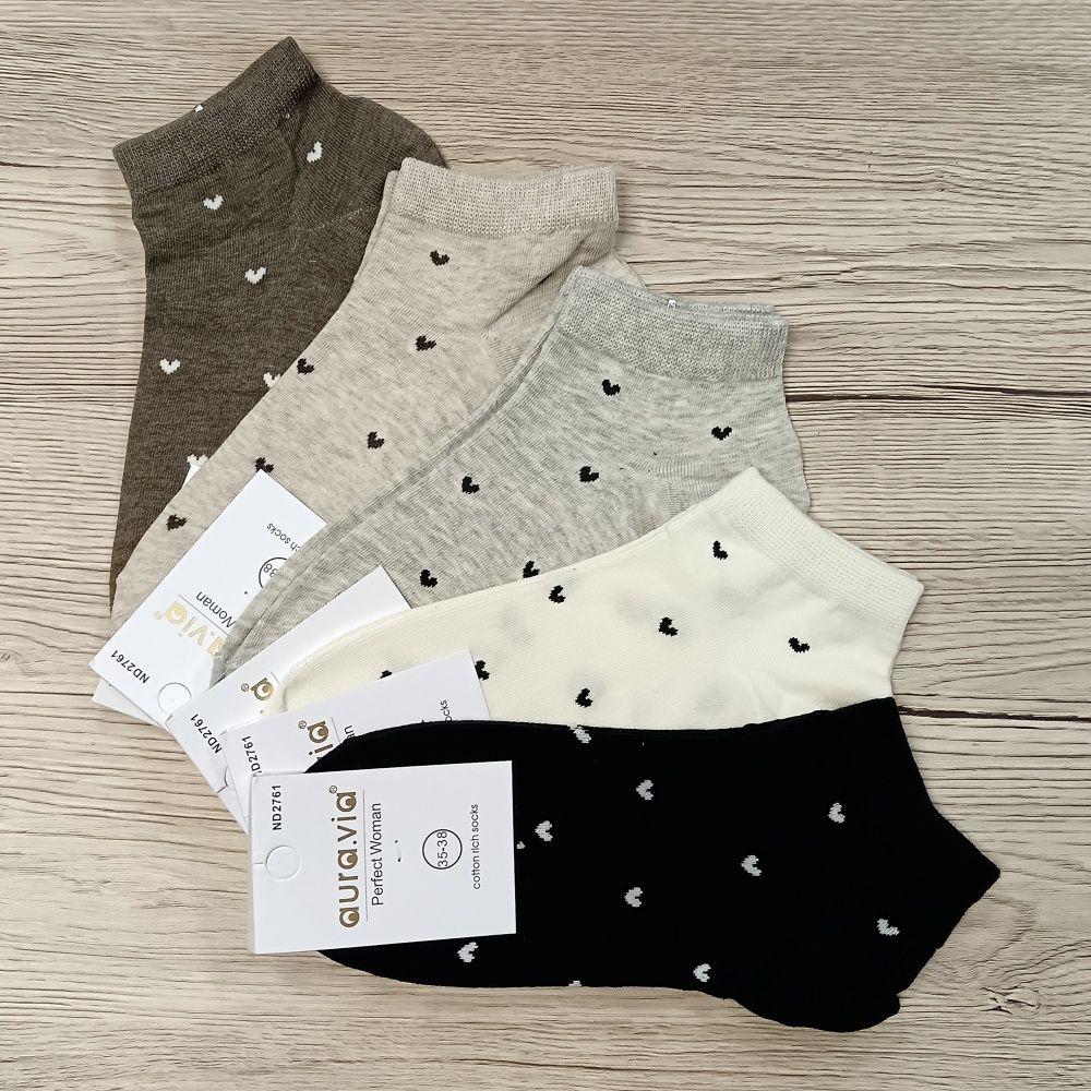 Pamut mintás női titokzokni (5 pár)