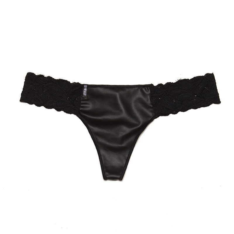 SWAP bőrhatású csipkés tanga