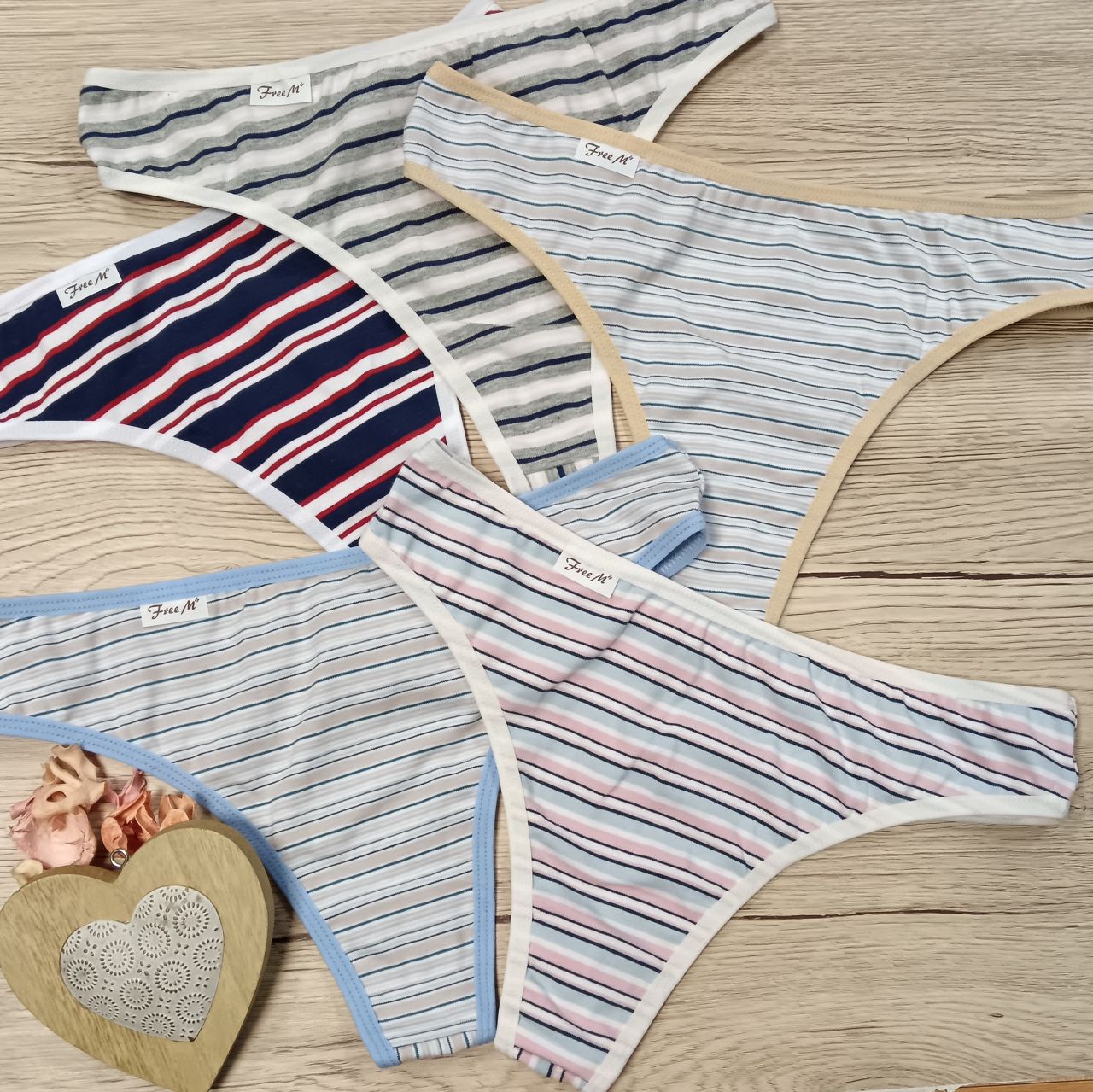 Pamut Y gumis tanga, csíkos Pamut Y gumis tanga, csíkos