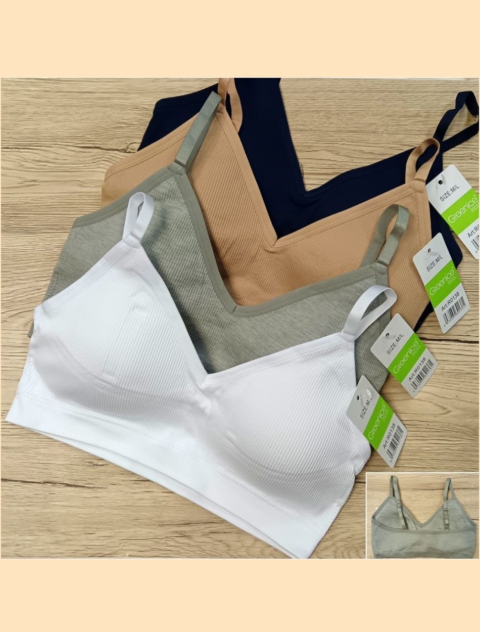 Bordázott, pántos top, szivaccsal bélelt (kivehető)